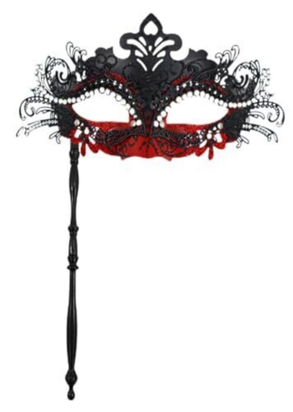 8736 Masquerade Mask with Stick,Venetian Masks Mardi Gras Decoration